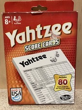 Hasbro Yahtzee Score Pads 80 Pieces, New In Box