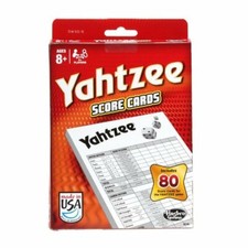 Hasbro Gaming - Yahtzee Score Pad 80 Sheets Replacement Game Sealed Refill 06100