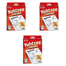 Hasbro Gaming - Yahtzee Score Pad 80 Sheets Replacement Game Refill 3 Pack 06100