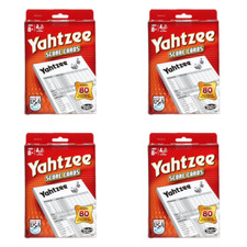 Hasbro Gaming - Yahtzee Score Pad 80 Sheets Replacement Game Refill 4 Pack 06100