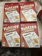 Lot of four (4) Hasbro Gaming 06100 Yahtzee Game Score Pads 80 Sheets Packs 320