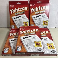 NEW Lot Of 5 Hasbro Gaming Yahtzee - 80 Score Cards Per Pack (400 Sheets Total)