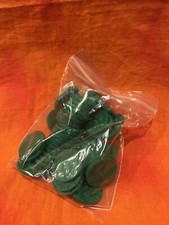 Sequence Chips - Complete Set of 35 Green Game Replacement Tokens NEW!