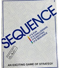 Sequence An Exciting Game of Strategy  Board Game 1995 Complete