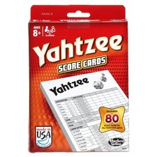 Hasbro Yahtzee Score Cards Refill 80 Pads Game Accessory