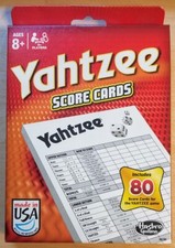 Hasbro Yahtzee Score Cards - Single - 80 Count - New